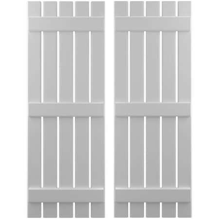 Americraft 5-Board (3 Batten) Exterior Real Wood Spaced Board-n-Batten Shutters, ARW401SB519X53PRH